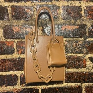 Camel Brown Mini Handle Bag